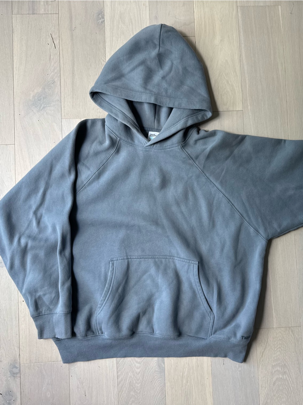TNA cozy fleece hoodie in blueish grey